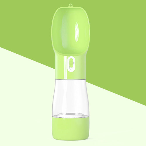 2-in-1 Trinkflasche & Futterspender für Hunde – Perfekt für unterwegs