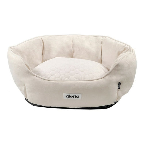 Hundebett Gloria SWEET Beige 50x40 cm | Waschbares Kuschelbett für kleine Hunde