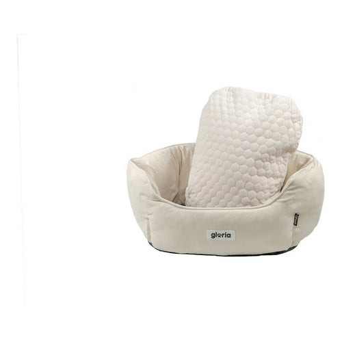 Hundebett Gloria SWEET Beige 50x40 cm | Waschbares Kuschelbett für kleine Hunde