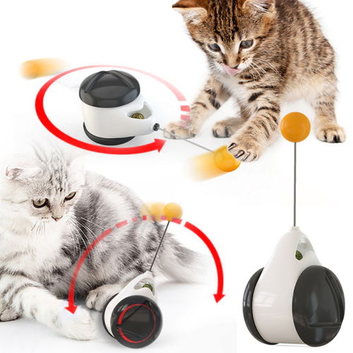 Tumbler Balance Wackelball Katzen-Spielzeug – Interaktives Katzenspielzeug
