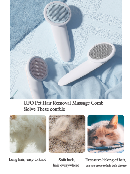 UFO Haustier-Massagebürste – Fellpflegekamm für Hunde und Katzen