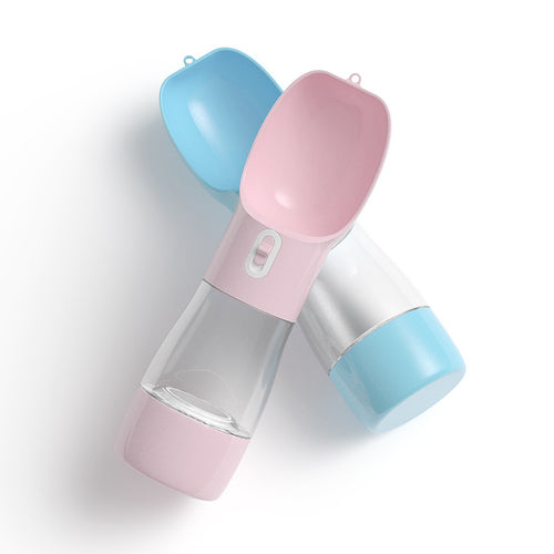 2-in-1 Trinkflasche & Futterspender für Hunde – Perfekt für unterwegs