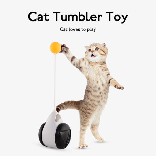 Tumbler Balance Wackelball Katzen-Spielzeug – Interaktives Katzenspielzeug